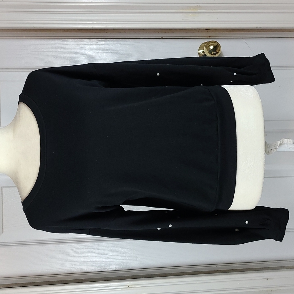 Faux Pearl Embellished Sweater